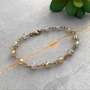 Estrella & Luna Opalite Rosary Chain Dainty Bracelet